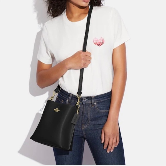 Coach Mollie Black Leather Crossbody Bag - Picture 4 of 4